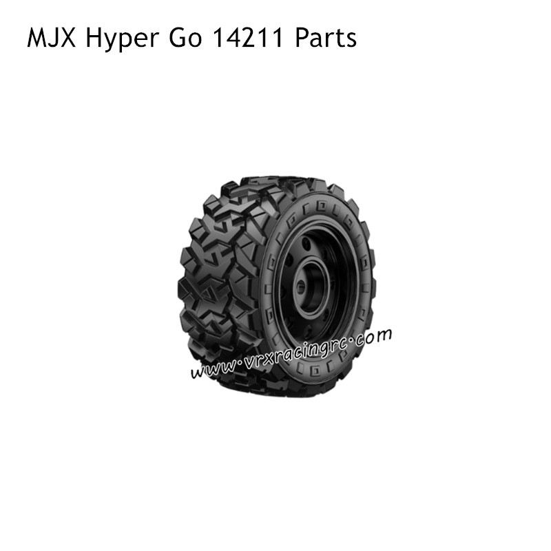 MJX Hyper Go 14211 1/14 RC Car Parts Tires with Black Wheel Hubs MJX Hyper Go 14211 1/14 RC Car Parts Tires with Black Wheel Hubs