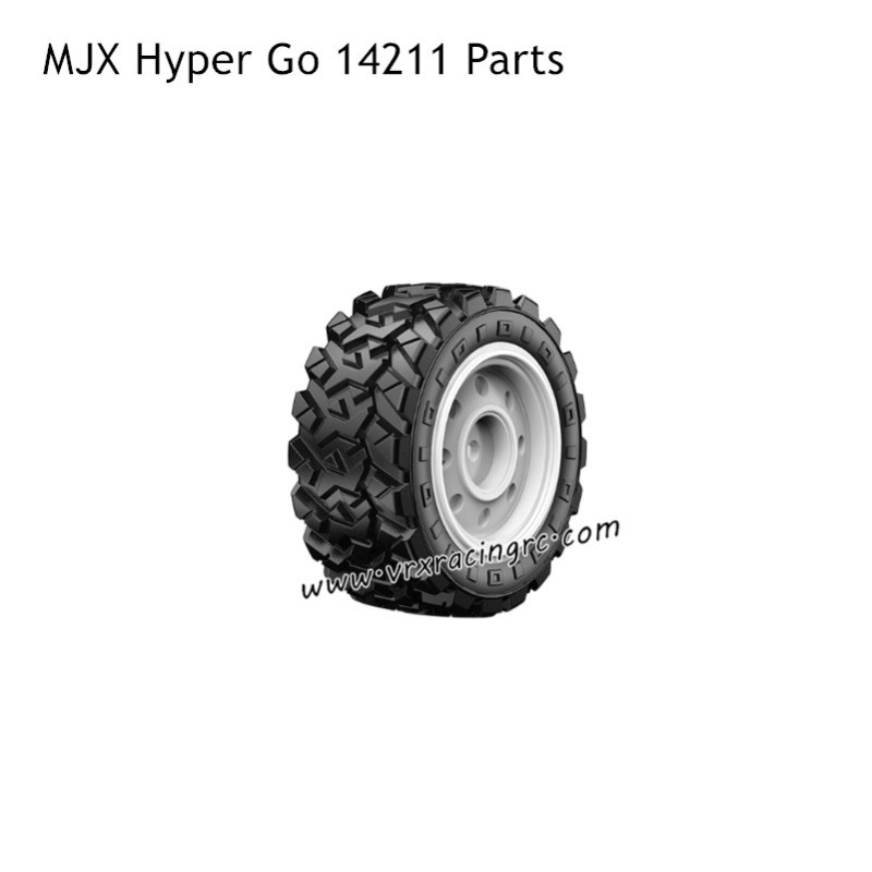MJX Hyper Go 14211 1/14 RC Car Parts Tires with White Wheel Hubs MJX Hyper Go 14211 1/14 RC Car Parts Tires with White Wheel Hubs