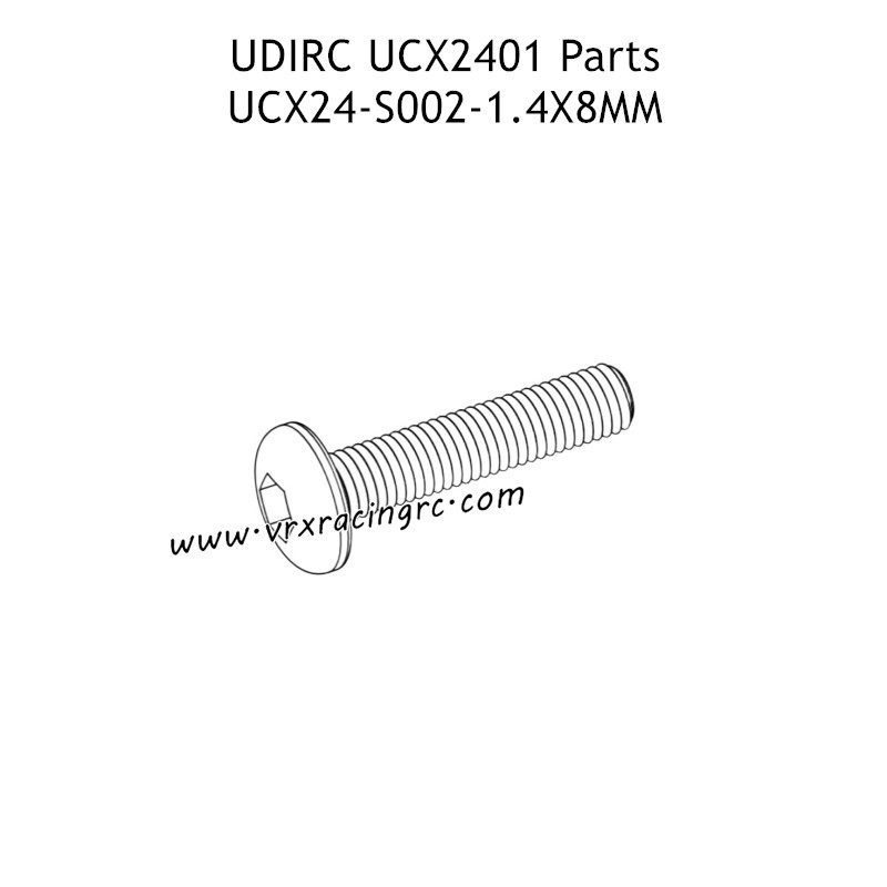 UDIRC UCX2401 Parts 1.4x8mm PM Hexagon Socket Button Head Machine Screw UCX24-S002 UDIRC UCX2401 Parts 1.4x8mm PM Hexagon Socket Button Head Machine Screw UCX24-S002