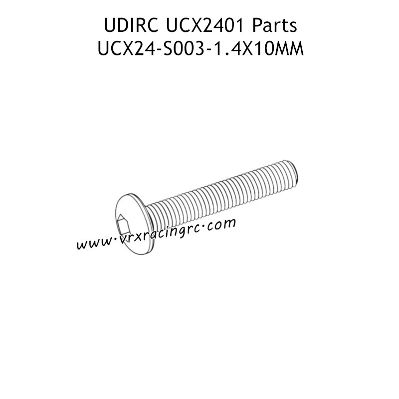 UDIRC UCX2401 Parts 1.4x10mm PM Hexagon Socket Button Head Machine Screw UCX24-S003 UDIRC UCX2401 Parts 1.4x10mm PM Hexagon Socket Button Head Machine Screw UCX24-S003