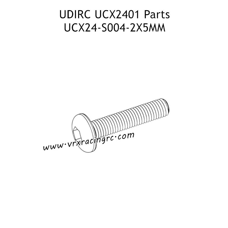 UDIRC UCX2401 Parts 2x5mm PM Hexagon Socket Button Head Machine Screw UCX24-S004