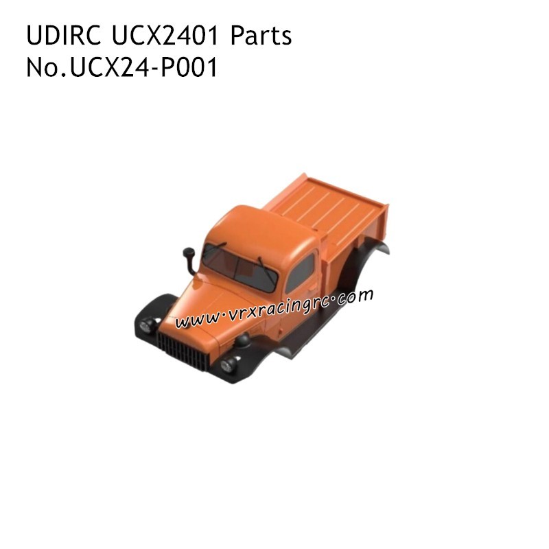 UDIRC UCX2401 1/24 RC Car Parts Body Assembly With LED Orange UCX24-P001 UDIRC UCX2401 1/24 RC Car Parts Body Assembly With LED Orange UCX24-P001
