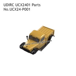 UDIRC UCX2401 1/24 RC Car Parts Body Assembly With LED Yellow UCX24-P001