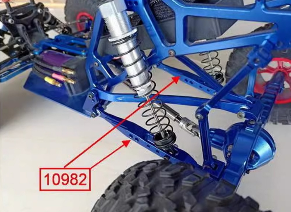 Upgrade Rear Shock Mount Fixing 10982 Metal Parts for VRX RH1043 RH1045 1/10 RC Truck
