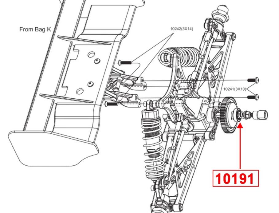 10191 Central Spur Gear FOR VRX RACING 1/10 RC CAR