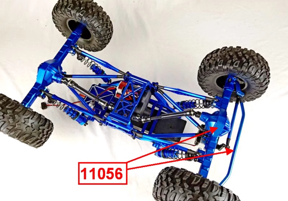 Upgrade Front and Rear Straight Axle Assemblies (Locking Differential) 11056 11507 Metal Accessories for VRX Racing 1/10 RC