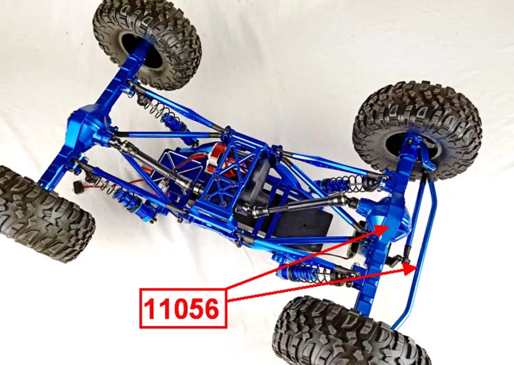 Upgrade Front Straight Axle (Locking Differential) 11056 Metal Accessories for VRX Racing 1/10 RC