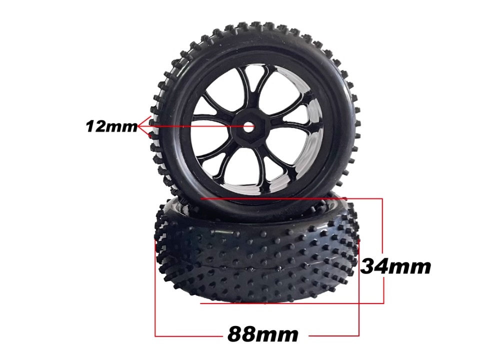 Rear Wheel Assembly 10301 Parts for VRX Racing 1/10th Off-road RC Truck for Adults