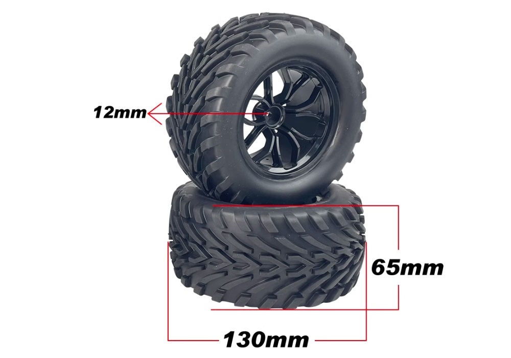 Tires Assembly 10589 Accessories for VRX Racing 1/10 Scale 2.4G 4WD RC Truck