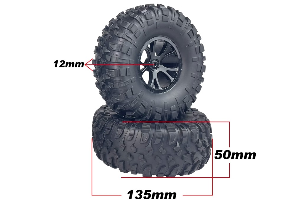 Tires 10687 Accessories for VRX Racing 1/10 Scale 2.4G 4WD RC Truck
